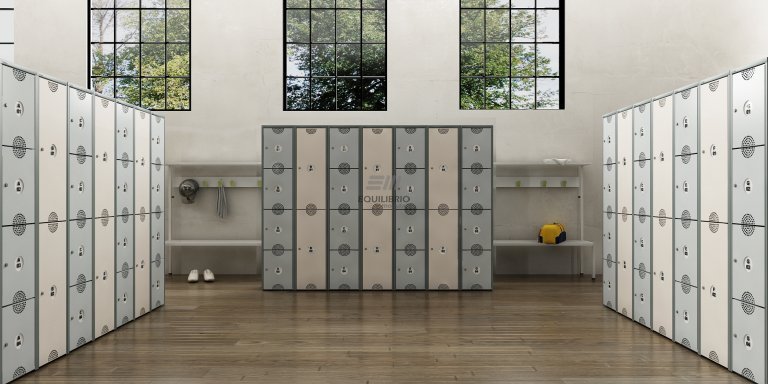 : LOCKERS PINGPONG (PORTA-ETIQUETERO Y RANURA DE VENTILACIÓN) :: Equilibrio Modular - Amplio catalogo en muebles y mobiliario de oficina para todo Mexico.